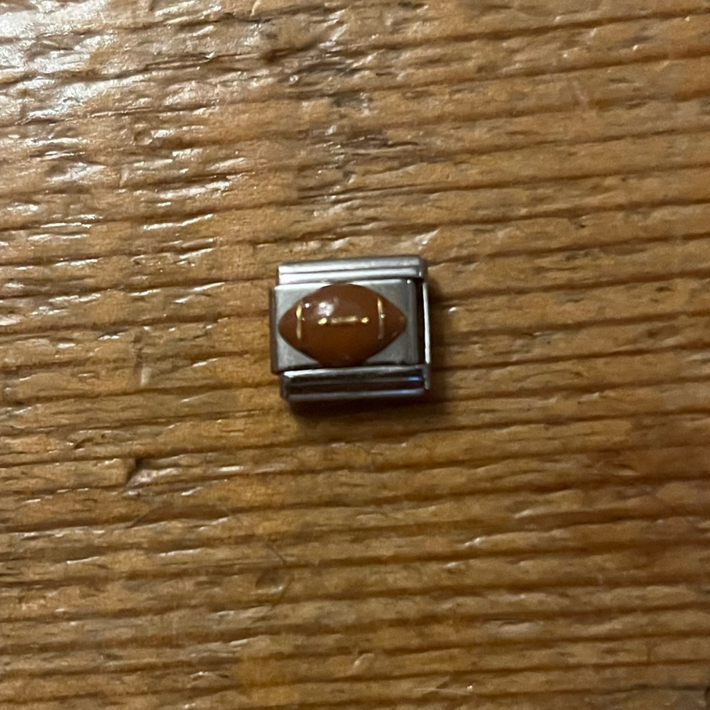 Italian Modular Link Charm - Football - stainless steel 9mm